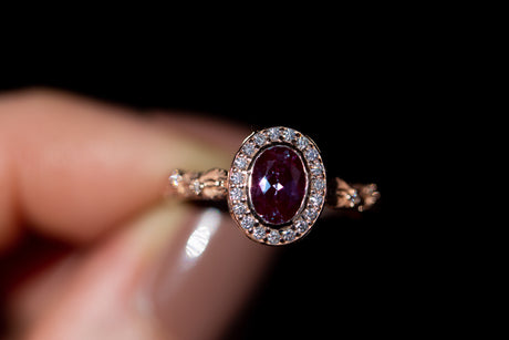 Crown of thorns with oval lab alexandrite