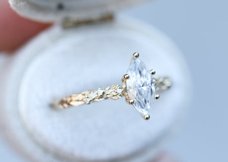 Rowan with 10x5mm marquise moissanite