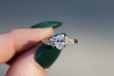 Enchanted Garden with .7ct Oval Lab Diamond