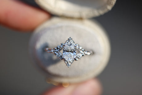 Aurora Setting with .7ct Oval Lab Diamond