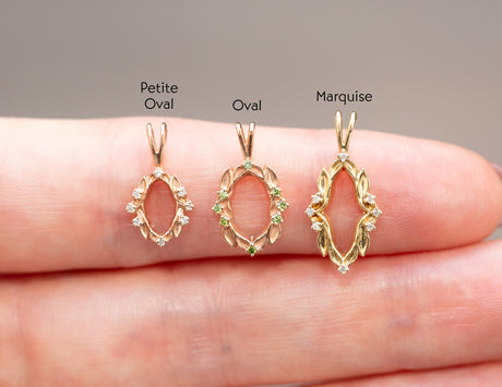 Hall of Mirrors Pendant- Marquise