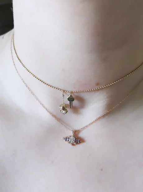 Briar rose three stone necklace