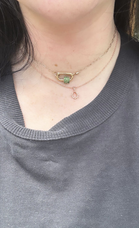 Hall of Mirrors Pendant- Petite oval version